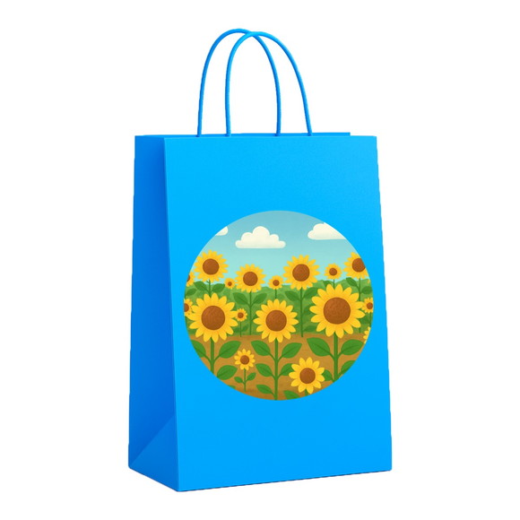 Sacola de Papel Personalizada Infantil Girassóis - Imagem 2