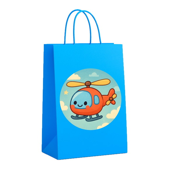 Sacola de Papel Personalizada Infantil Helicóptero - Imagem 2