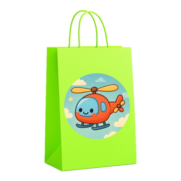 Sacola de Papel Personalizada Infantil Helicóptero - Imagem 5