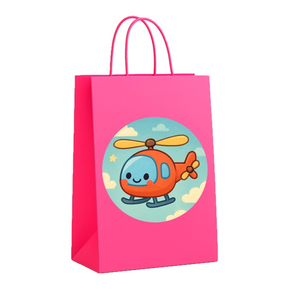 Sacola de Papel Personalizada Infantil Helicóptero - Imagem 3