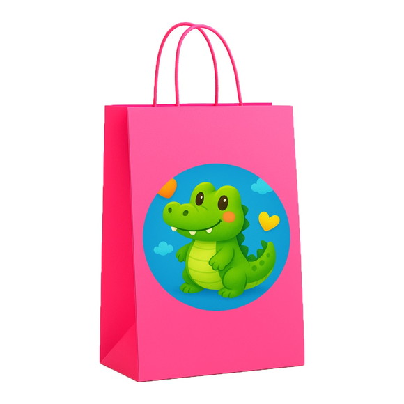 Sacola de Papel Personalizada Infantil Jacaré Baby - Imagem 3