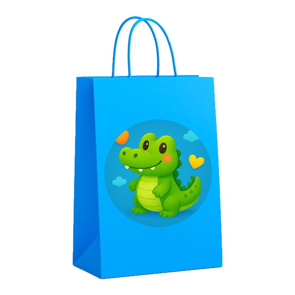 Sacola de Papel Personalizada Infantil Jacaré Baby - Imagem 2
