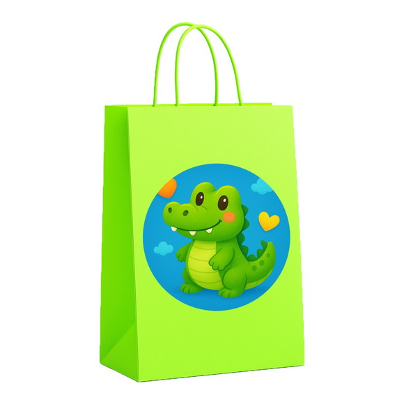 Sacola de Papel Personalizada Infantil Jacaré Baby - Imagem 5