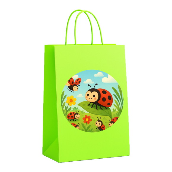Sacola de Papel Personalizada Infantil Joaninhas - Imagem 5
