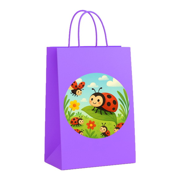 Sacola de Papel Personalizada Infantil Joaninhas - Imagem 4