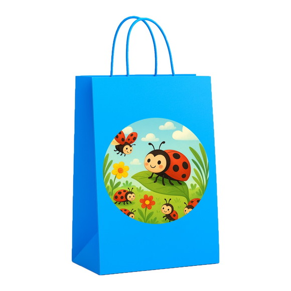 Sacola de Papel Personalizada Infantil Joaninhas - Imagem 2