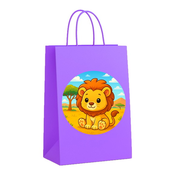 Sacola de Papel Personalizada Infantil Leão Baby - Imagem 4