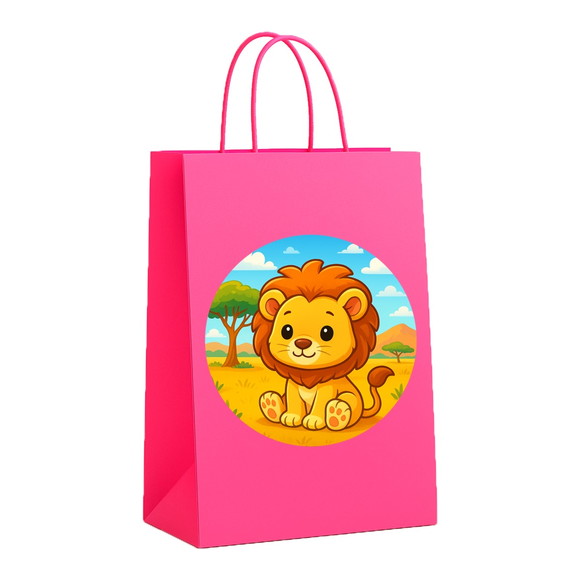 Sacola de Papel Personalizada Infantil Leão Baby - Imagem 3