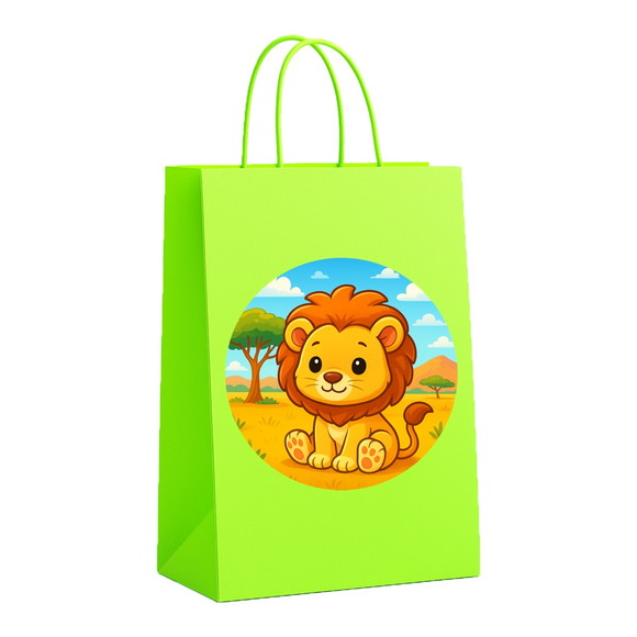 Sacola de Papel Personalizada Infantil Leão Baby - Imagem 5