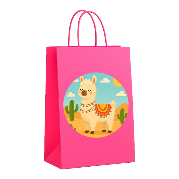 Sacola de Papel Personalizada Infantil Lhama - Imagem 3