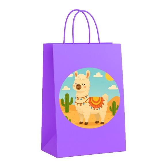 Sacola de Papel Personalizada Infantil Lhama - Imagem 4