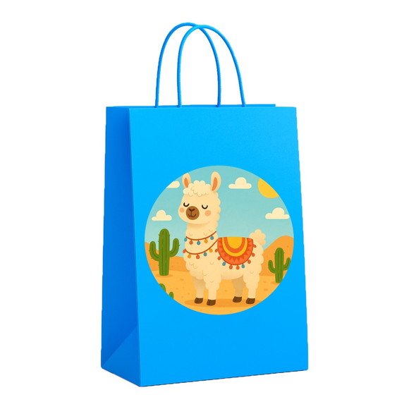 Sacola de Papel Personalizada Infantil Lhama - Imagem 2
