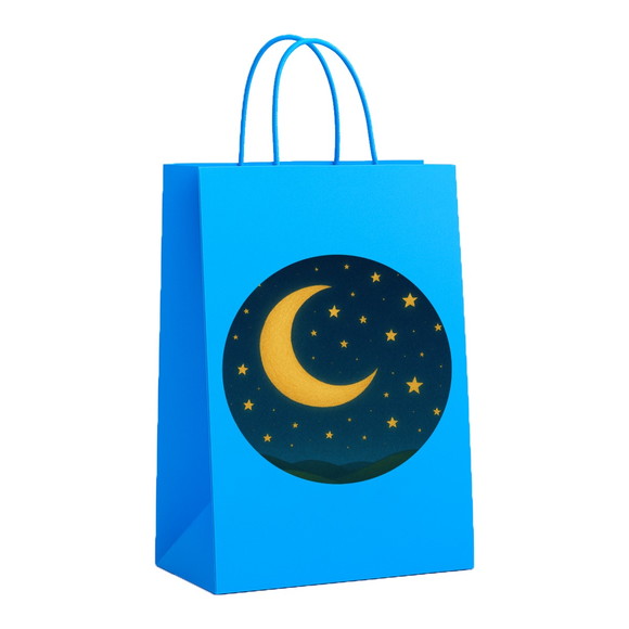 Sacola de Papel Personalizada Infantil Lua e Estrelas - Imagem 2