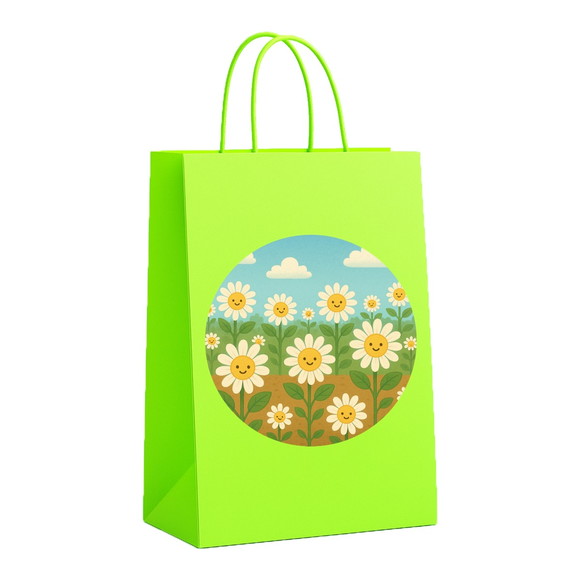 Sacola de Papel Personalizada Infantil Margaridas - Imagem 5
