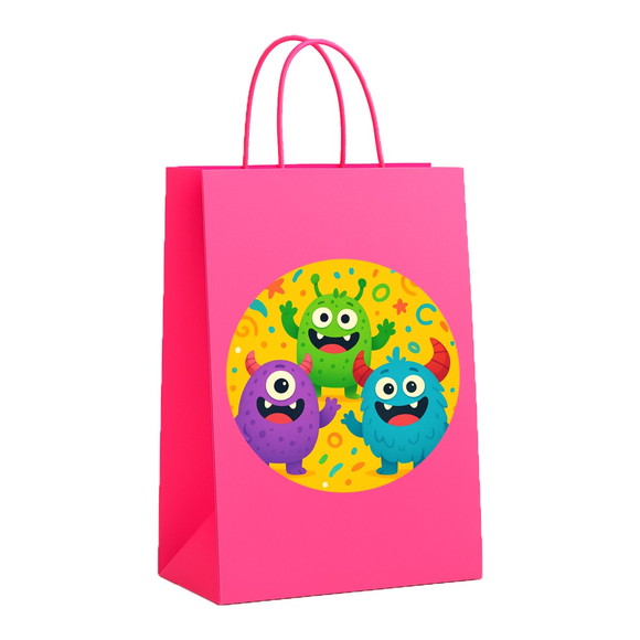 Sacola de Papel Personalizada Infantil Monstrinhos - Imagem 3