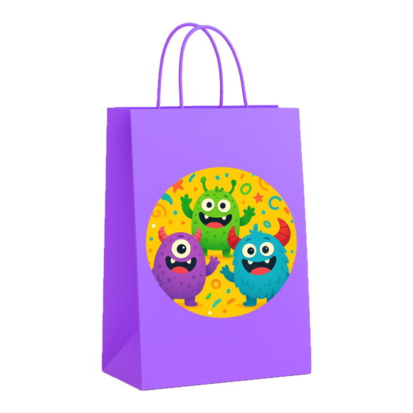 Sacola de Papel Personalizada Infantil Monstrinhos - Imagem 4