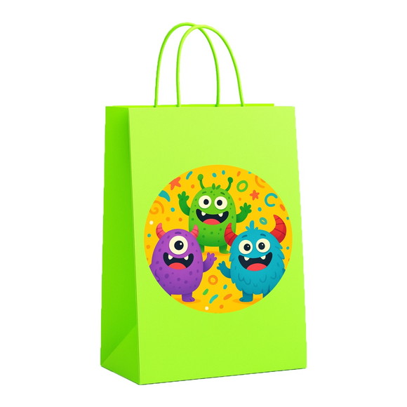 Sacola de Papel Personalizada Infantil Monstrinhos - Imagem 5