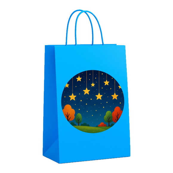 Sacola de Papel Personalizada Infantil Noite das Estrelas - Imagem 2