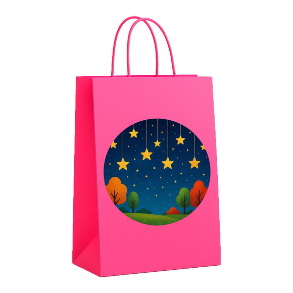 Sacola de Papel Personalizada Infantil Noite das Estrelas - Imagem 3