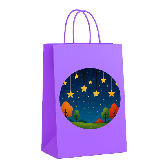 Sacola de Papel Personalizada Infantil Noite das Estrelas - Imagem 4