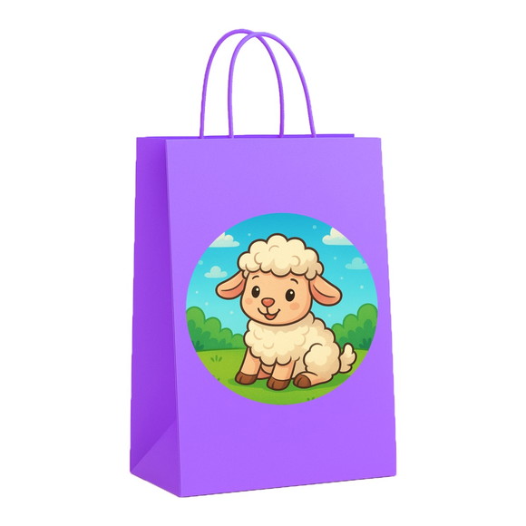 Sacola de Papel Personalizada Infantil Ovelhinha - Imagem 4