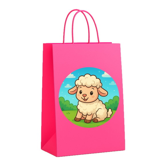 Sacola de Papel Personalizada Infantil Ovelhinha - Imagem 3