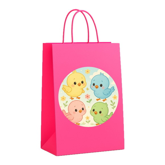 Sacola de Papel Personalizada Infantil Passarinhos Baby - Imagem 3