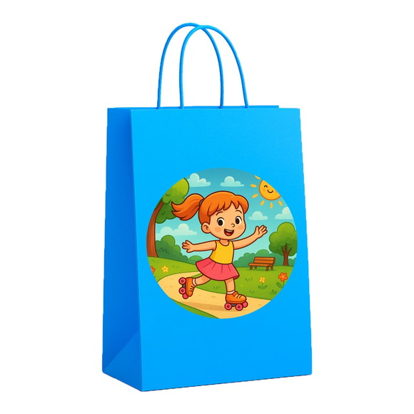Sacola de Papel Personalizada Infantil Patins - Imagem 2