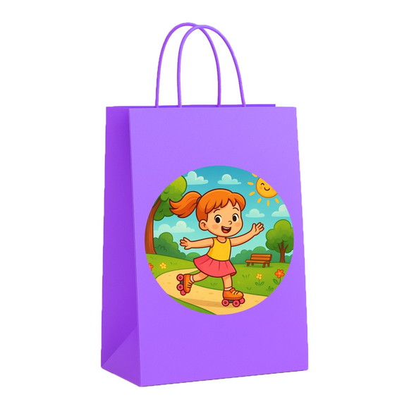 Sacola de Papel Personalizada Infantil Patins - Imagem 4