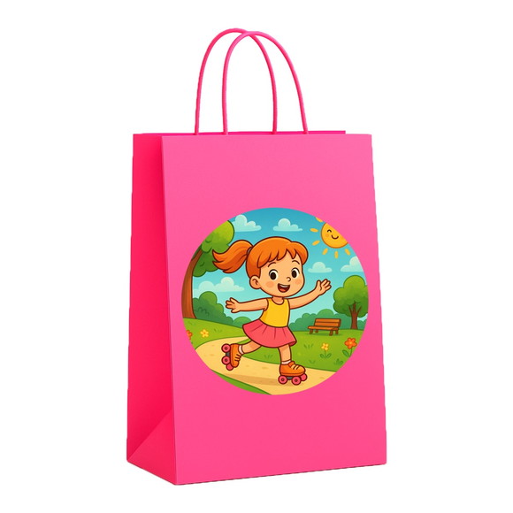 Sacola de Papel Personalizada Infantil Patins - Imagem 3