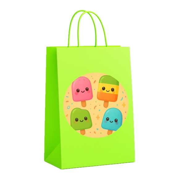Sacola de Papel Personalizada Infantil Picolés - Imagem 5