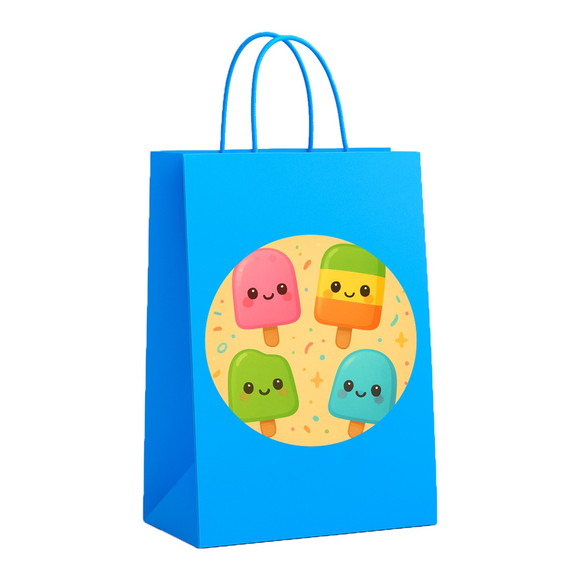Sacola de Papel Personalizada Infantil Picolés - Imagem 2