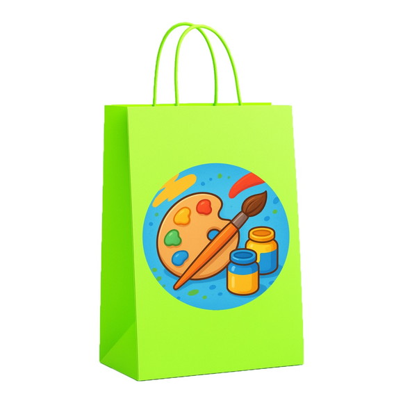 Sacola de Papel Personalizada Infantil Pintura e Tintas - Imagem 5