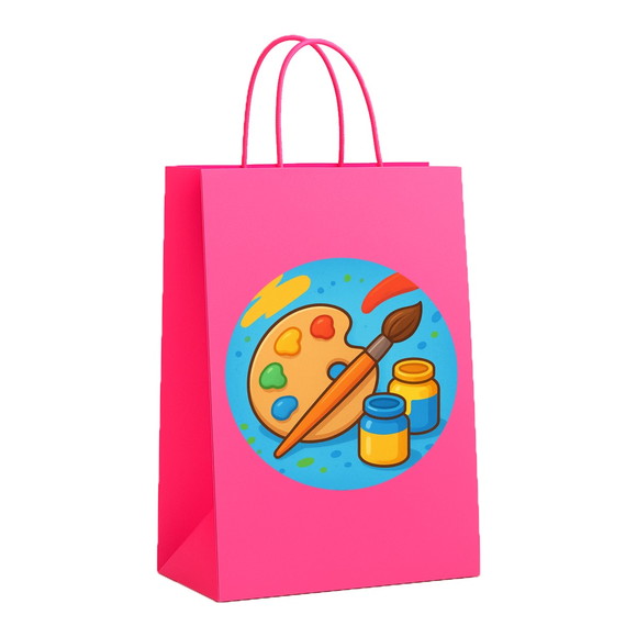 Sacola de Papel Personalizada Infantil Pintura e Tintas - Imagem 3