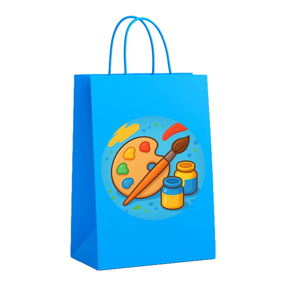 Sacola de Papel Personalizada Infantil Pintura e Tintas - Imagem 2
