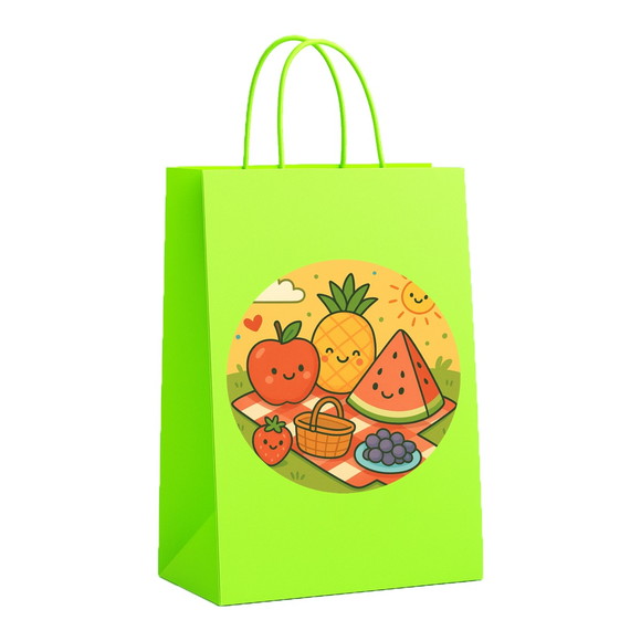 Sacola de Papel Personalizada Infantil Piquenique das Frutas - Imagem 5