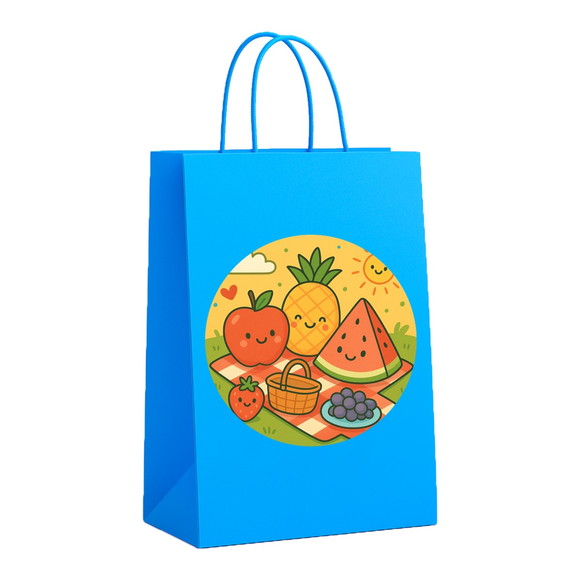 Sacola de Papel Personalizada Infantil Piquenique das Frutas - Imagem 2