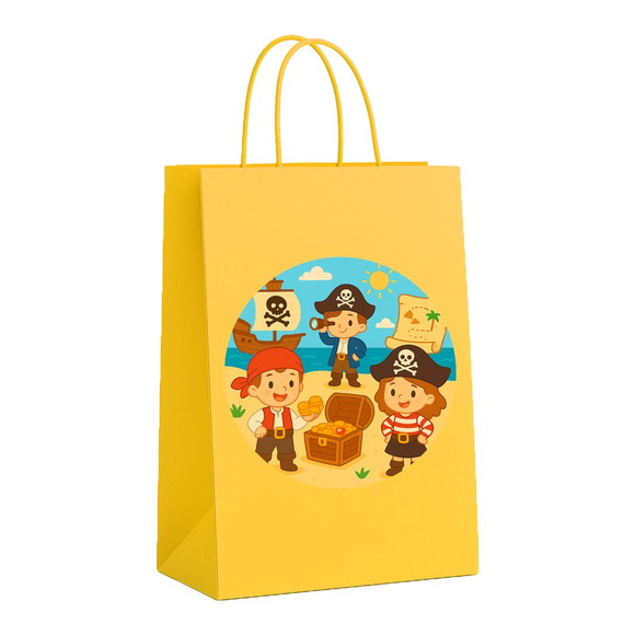 Sacola de Papel Personalizada Infantil Piratas