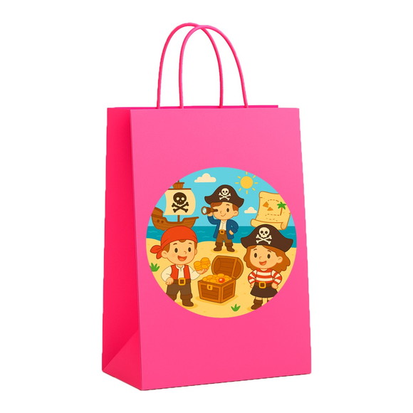 Sacola de Papel Personalizada Infantil Piratas - Imagem 3