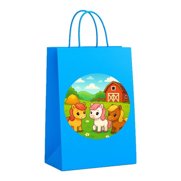Sacola de Papel Personalizada Infantil Pôneis - Imagem 2