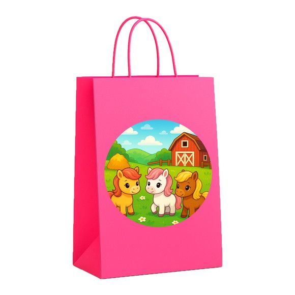 Sacola de Papel Personalizada Infantil Pôneis - Imagem 3
