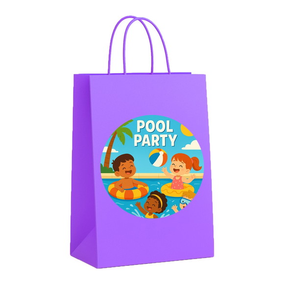 Sacola de Papel Personalizada Infantil Pool Party - Imagem 4