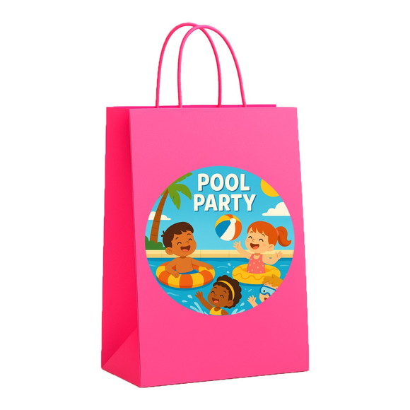 Sacola de Papel Personalizada Infantil Pool Party - Imagem 3