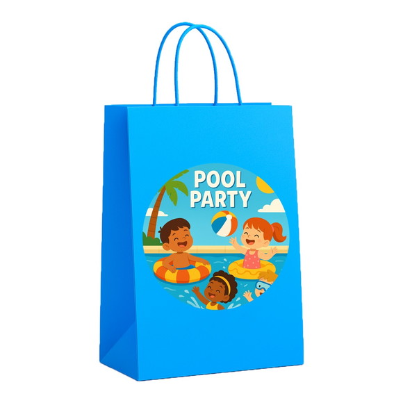 Sacola de Papel Personalizada Infantil Pool Party - Imagem 2