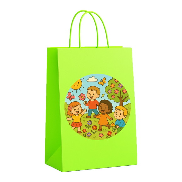 Sacola de Papel Personalizada Infantil Primavera Divertida - Imagem 5