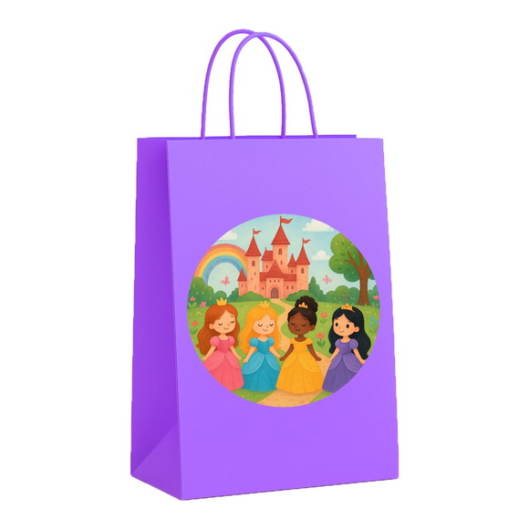 Sacola de Papel Personalizada Infantil Princesas Encantadas - Imagem 4