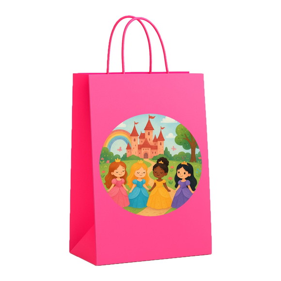Sacola de Papel Personalizada Infantil Princesas Encantadas - Imagem 3