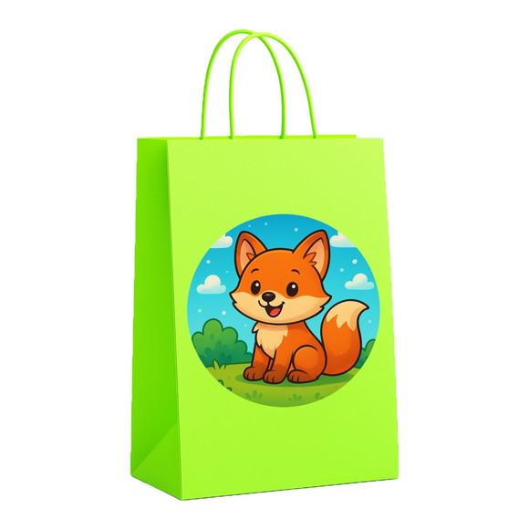Sacola de Papel Personalizada Infantil Raposinha - Imagem 5