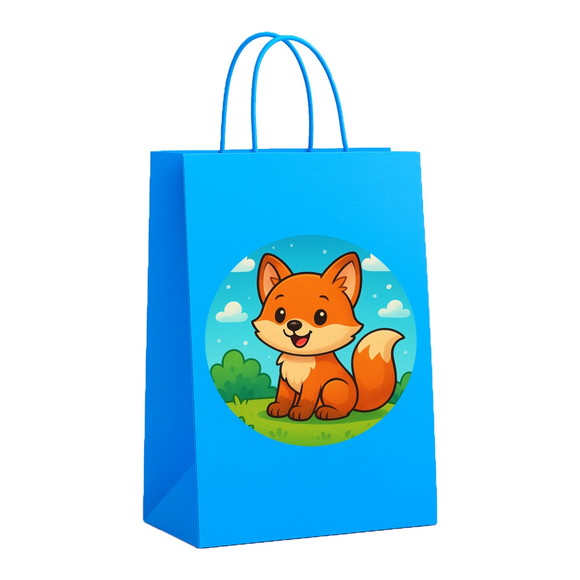 Sacola de Papel Personalizada Infantil Raposinha - Imagem 2