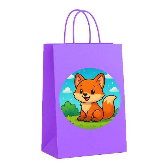 Sacola de Papel Personalizada Infantil Raposinha - Imagem 4